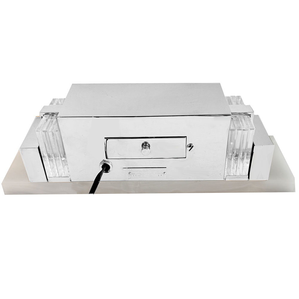 Chrome LED wall lamp, rear view.