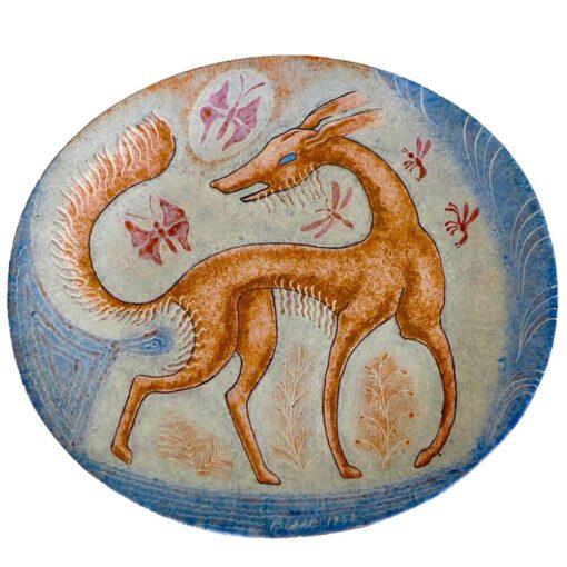 George Biddle Hand Painted Glazed Ceramic Plate