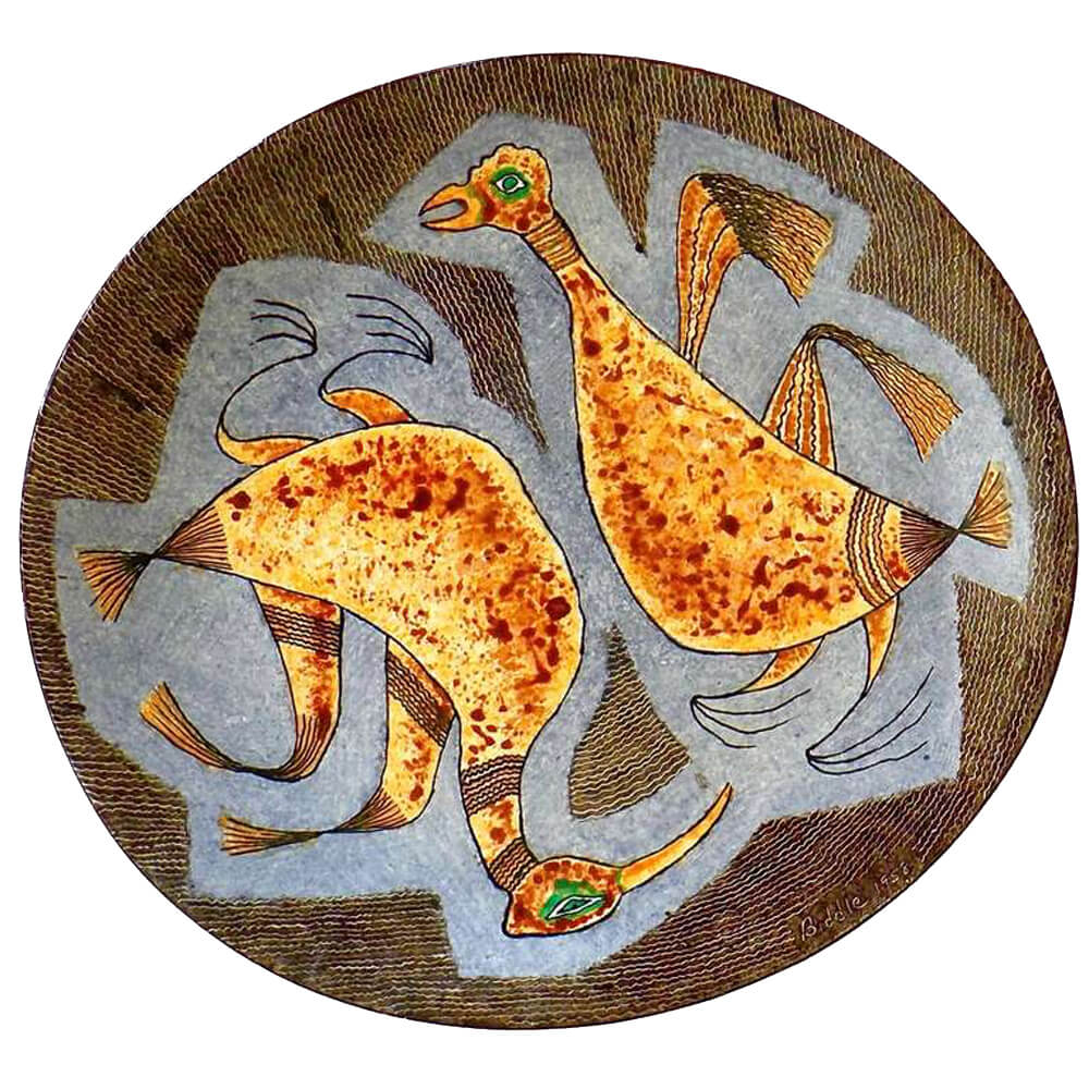 George Biddle Hand Painted Glazed Ceramic Plate 3