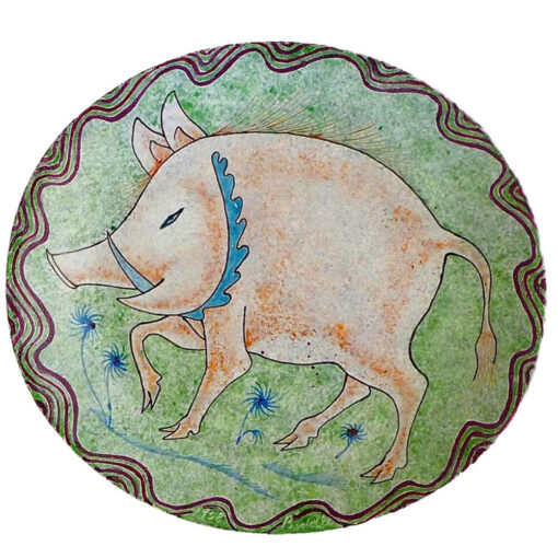George Biddle Hand Painted Glazed Ceramic Plate 2