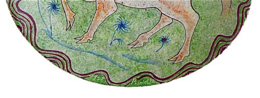 George Biddle Hand Painted Glazed Ceramic Plate 2 - Image 2