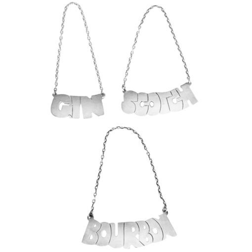 Sterling Napier Liquor Tags Set of 3