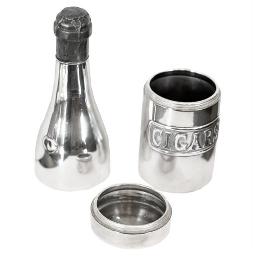Pairpoint Silverplate Cigar Humidor Champagne Bottle - Image 2