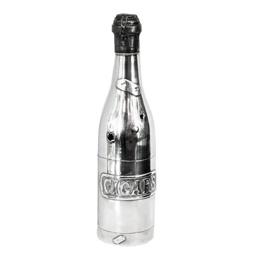 Pairpoint Silverplate Cigar Humidor Champagne Bottle