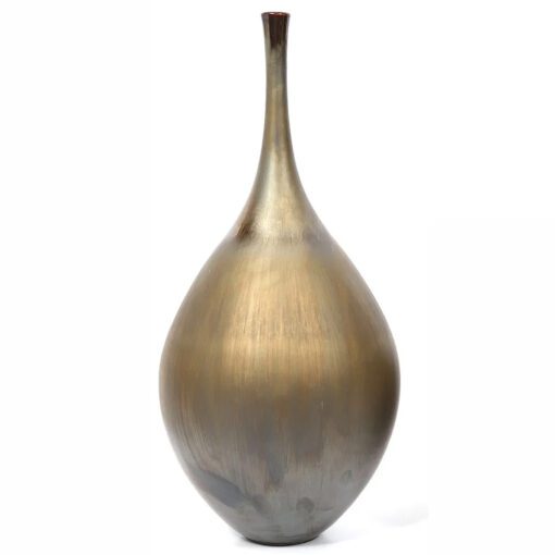 Tall Vase by Hideaki Miyamura in Bronze Glaze