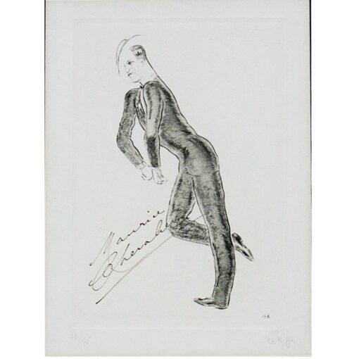 4 Maurice Chevalier Signed Etchings by Charles Kiffer - Image 5