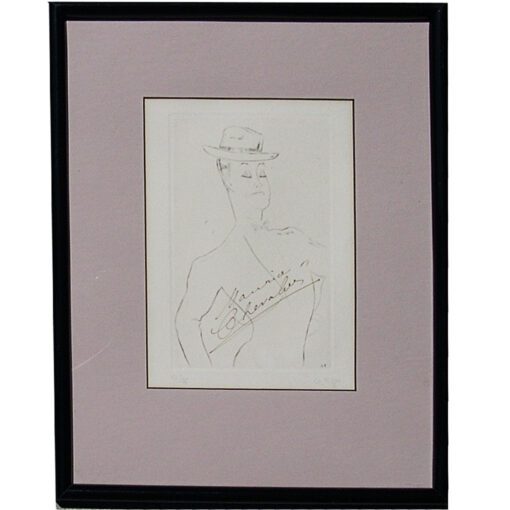 4 Maurice Chevalier Signed Etchings by Charles Kiffer - Image 9