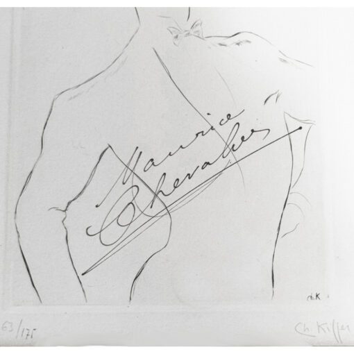 4 Maurice Chevalier Signed Etchings by Charles Kiffer - Image 10