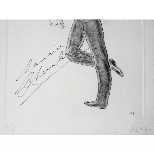 4 Maurice Chevalier Signed Etchings by Charles Kiffer - Image 7