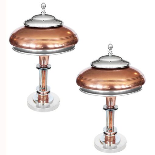 Pr. Streamline Art Deco Table Lamps by Markel 1930's