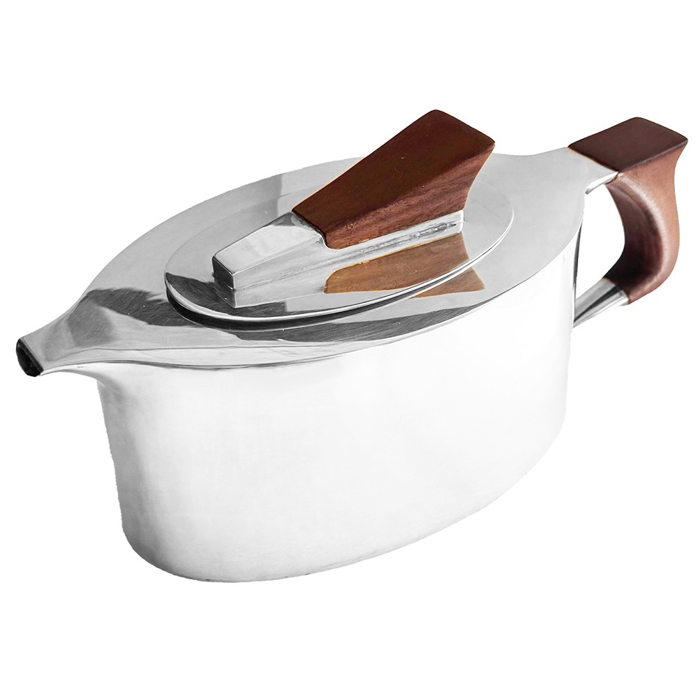 Sterling and Rosewood Modernist 1930's Teapot - Image 2