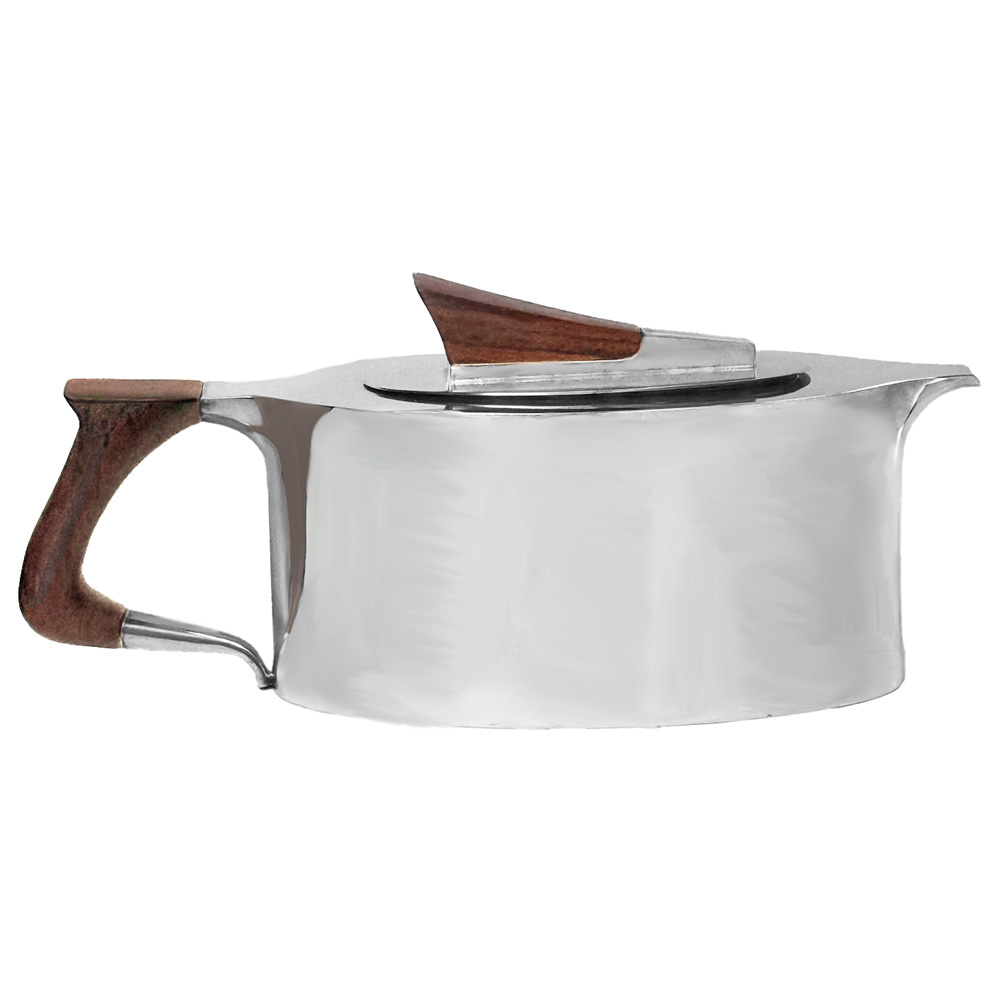 Sterling and Rosewood Modernist 1930's Teapot